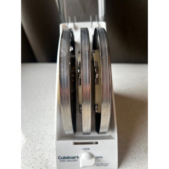 Cuisinart Disc Holder With 3 Stainless Steel Blades & Locking Base DLC 8 & 10 - Picture 11 of 12